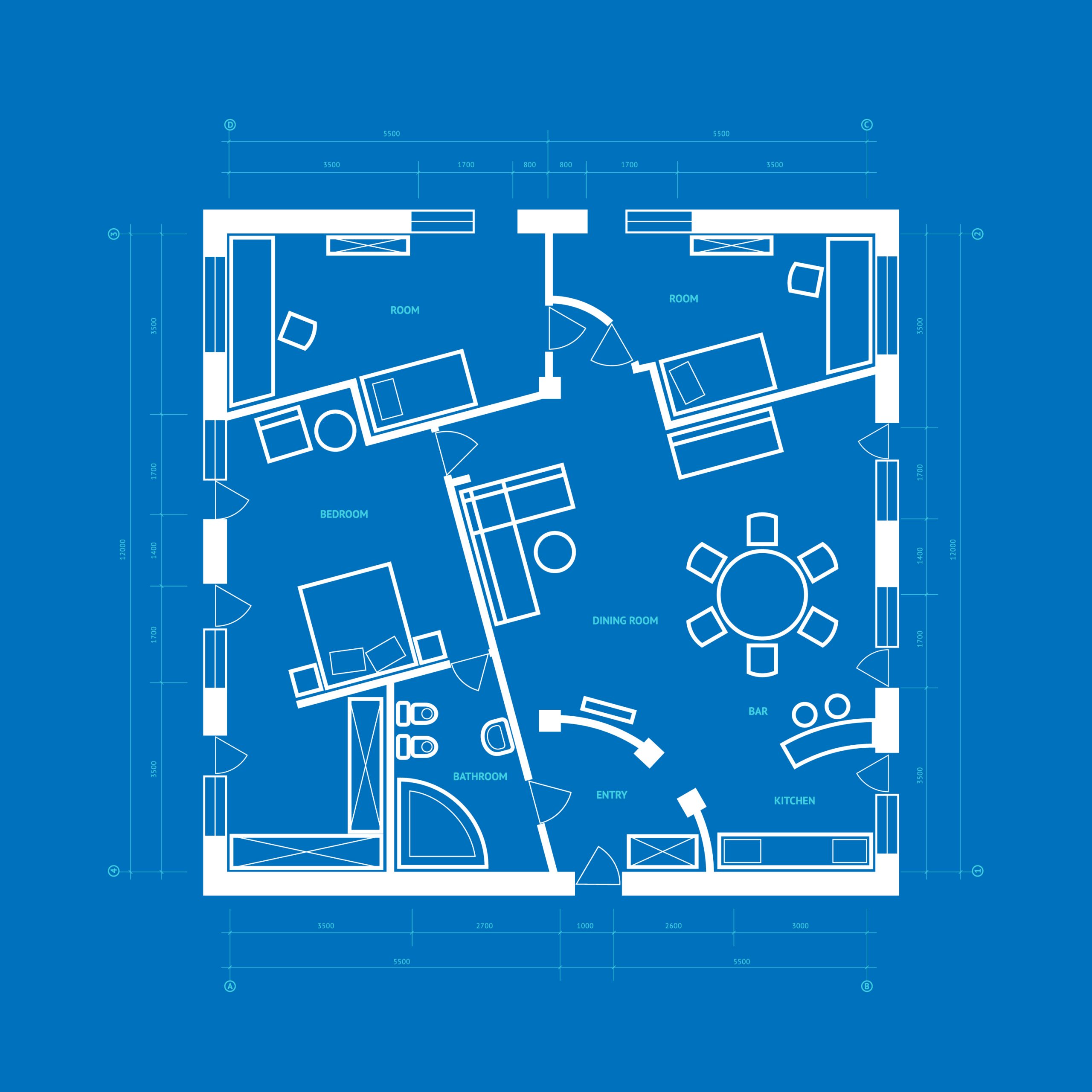 interior design blueprint background